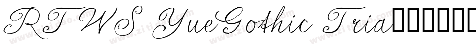 RTWS YueGothic Tria字体转换